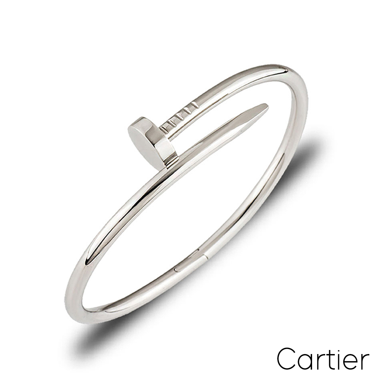 Cartier White Gold Plain Juste Un Clou Bracelet Size 20 B6048320 | Rich ...